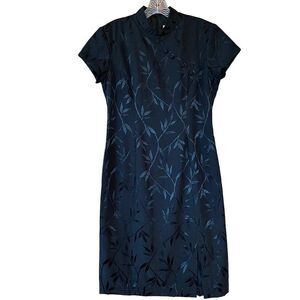 Elegant Black Floral Women's Dress